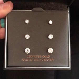 18KT Rose Gold Earrings (3 set)